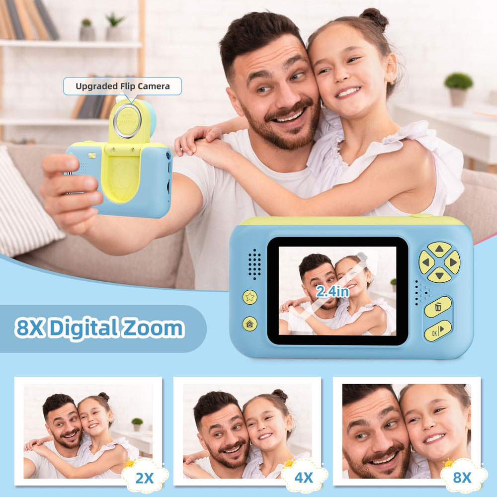 Makolle Kids Camera includes a 32GB SD card for instant storage