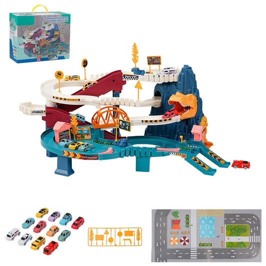 MAKUQI toy car ramp track for imaginative play and motor skill growth