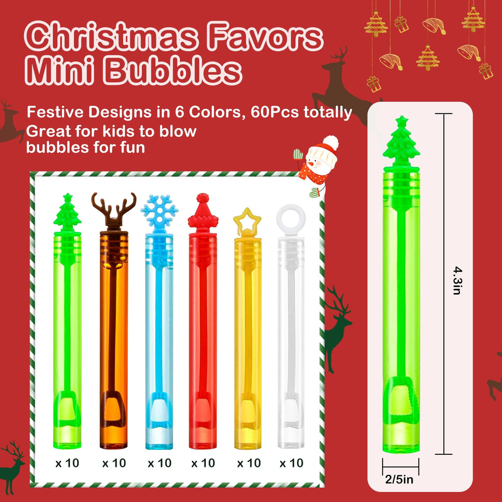 Malhaii bubbles with Christmas tree design ideal for goody bags and stocking stuffers