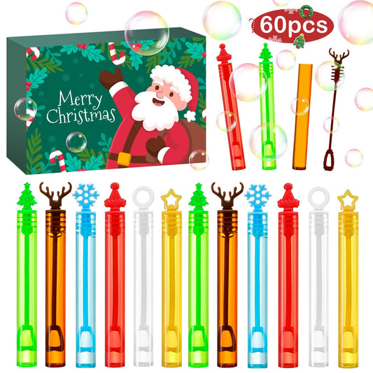 Malhaii Christmas bubbles 60pcs pack in vibrant colors for holiday party favors