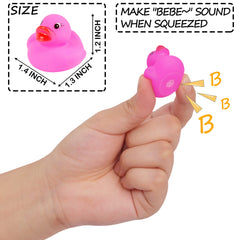 Maliweg floating squeaky ducks provide audible play during pool or bath.