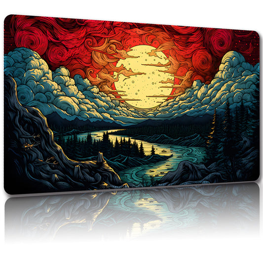 Malqiqi Playmat anti-slip bottom keeps cards steady during play