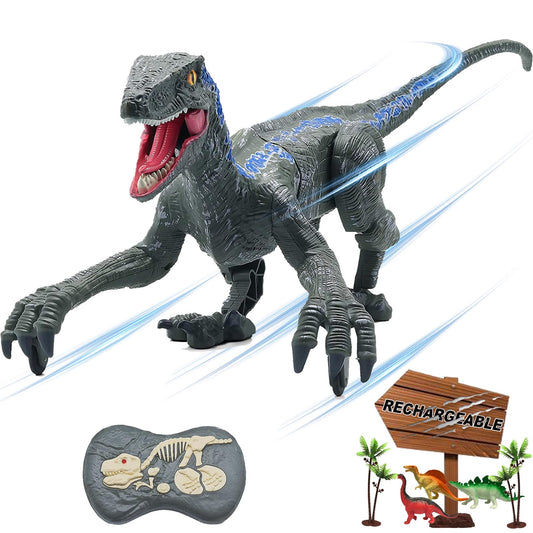 MAMABOO RC dinosaur walking action for indoor and outdoor imaginative play.