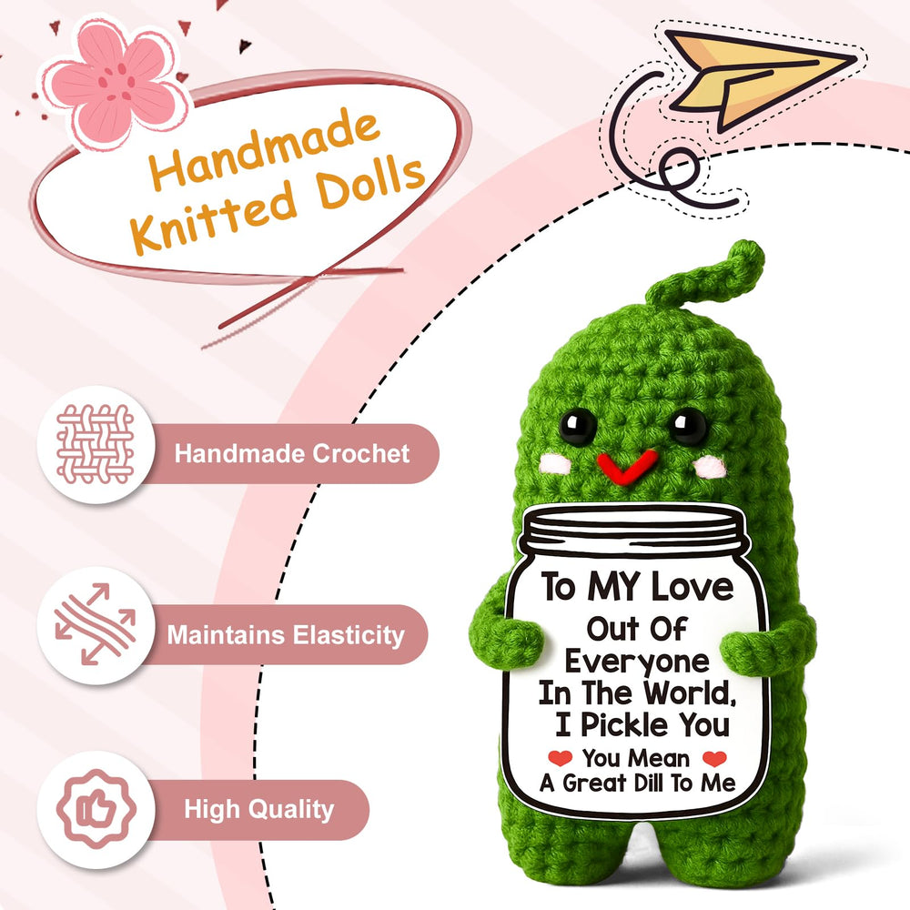 MAMAGIFTREE room decor pickle adds whimsy to home offices or shelves.