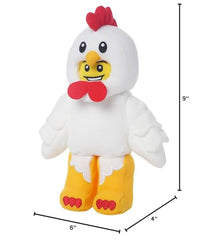 Durable construction of the LEGO Chicken Suit Guy plush withstands years of play.