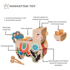 Manhattan Toy Musical Lili Llama washboard offers tactile musical experiences