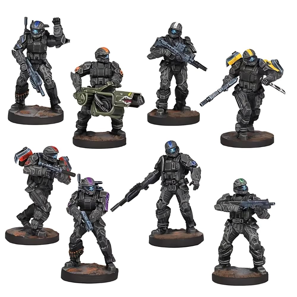 Mantic Halo Flashpoint ODST 2nd Lieutenant miniature aids leadership on the frontline