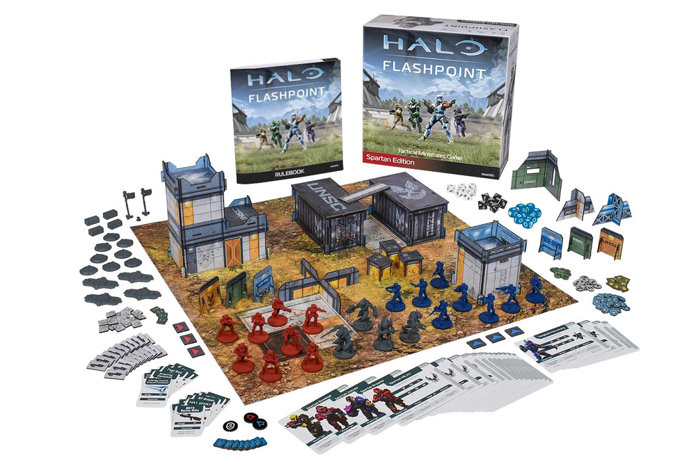 Mantic Halo Flashpoint Spartan Edition cover image showcasing two-player tactical arena concept