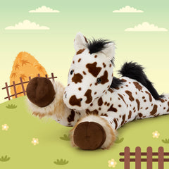 MaoGoLan 47-inch ridable plush horse for imaginative play
