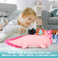 MaoGoLan axolotl room decor cuddle buddy for bedtime stories.