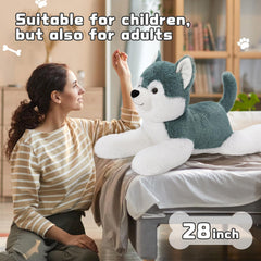 MaoGoLan husky plush enhances cozy room decor and style.