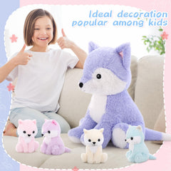 MaoGoLan fox plush in a nursery decor setup for cute vibes.