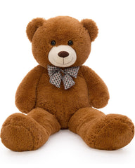 MaoGoLan 39-inch dark brown teddy bear full view for cozy room ambiance.