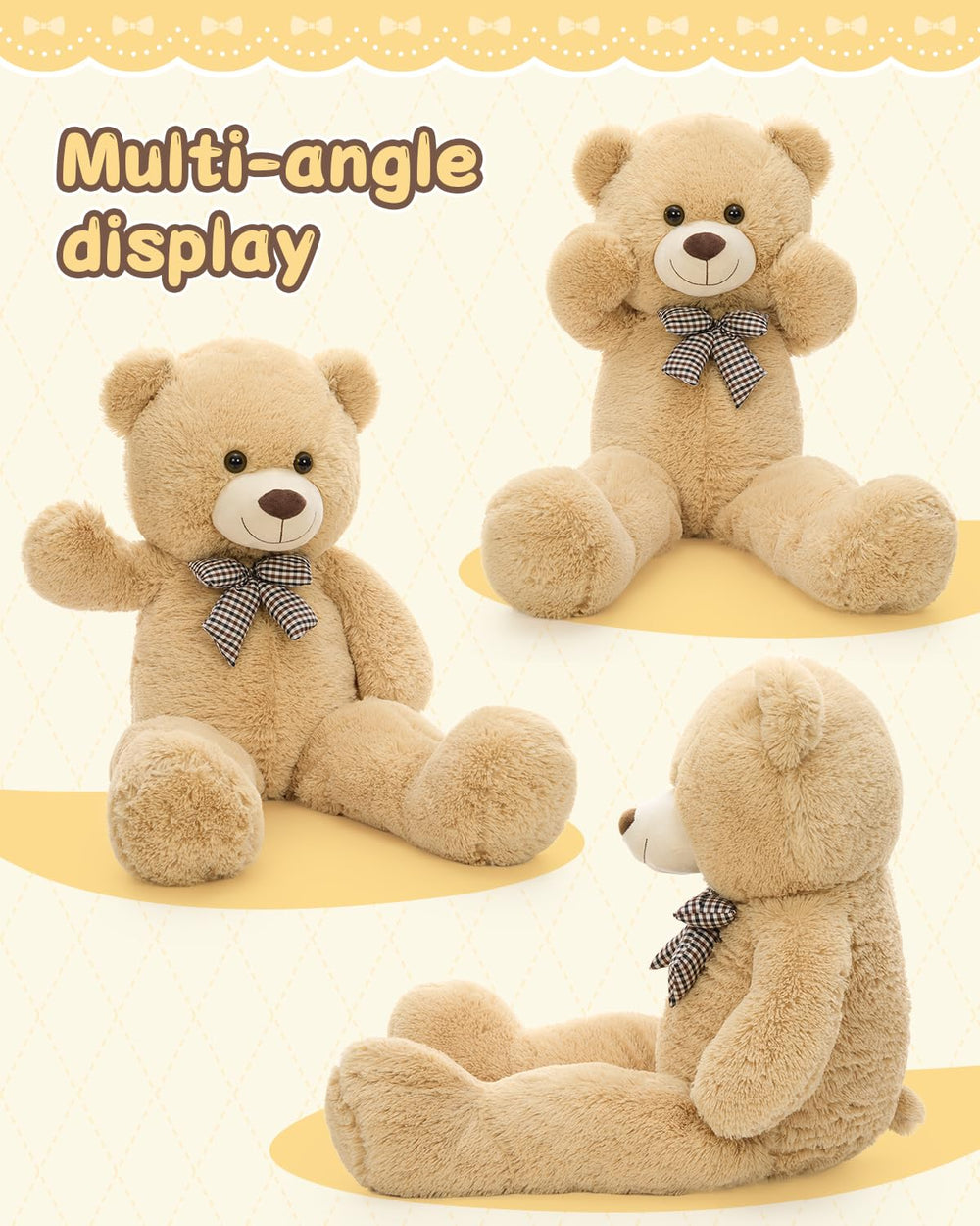 MaoGoLan Giant Teddy Bear 39-inch party decor image shows charming centerpiece.