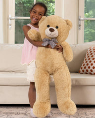 MaoGoLan Giant Teddy Bear 39-inch Valentine's image suggests giftable romance.