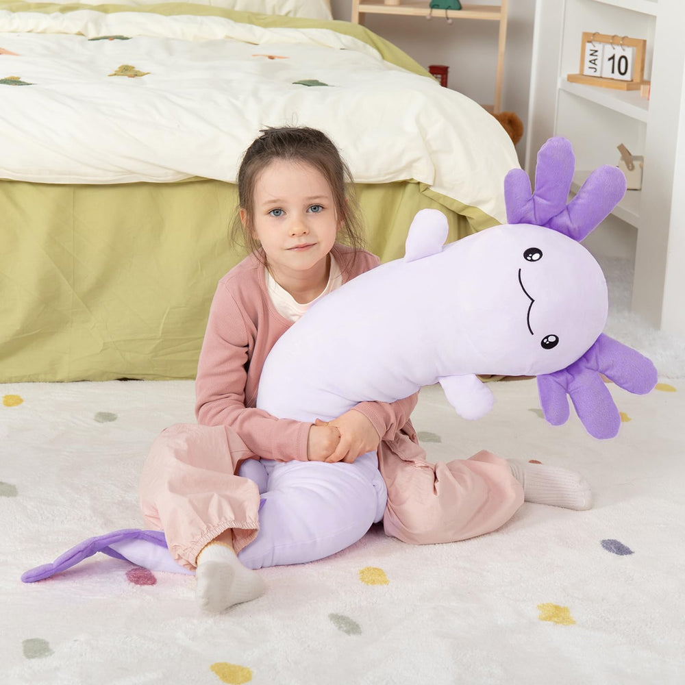 MaoGoLan oversized axolotl body pillow offers soft, skin-friendly comfort