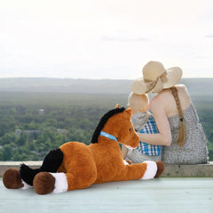 MaoGoLan big pony plush, easy care with zipper removable filling.
