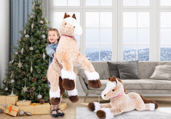 MaoGoLan big horse plush baby shower decor, nursery-friendly