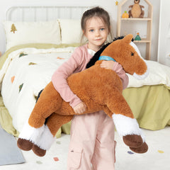 MaoGoLan pony plush decor for playroom, adds whimsy to spaces.