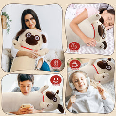 MaoGoLan machine-washable pug pillow easy care after play or travel.