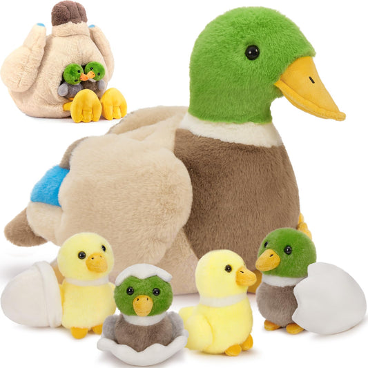 MaoGoLan mallard mommy duck plush for cozy storytelling and bedtime comfort.