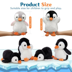 MaoGoLan penguin plush waving greeter sparks playful interaction.