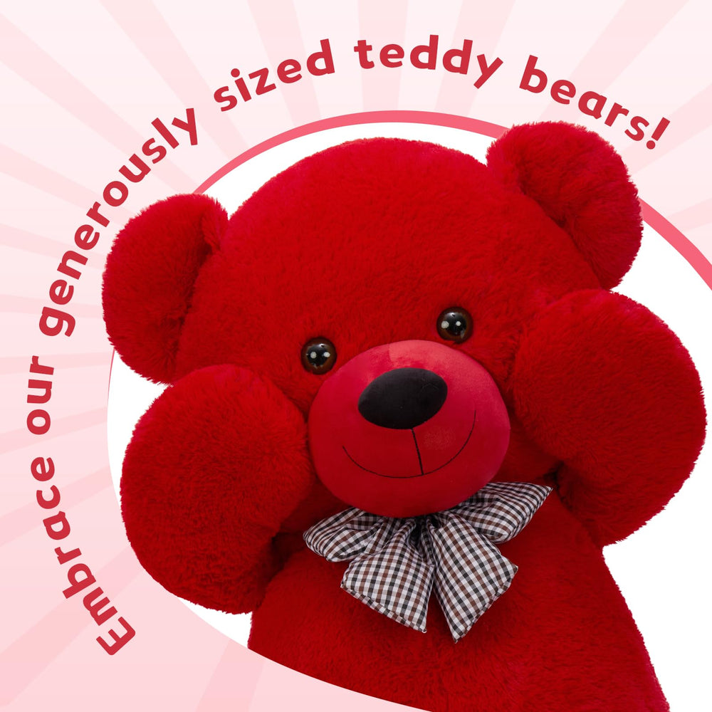 Maogolan Teddy Bear close-up of plush red fur highlighting ultra-soft texture.