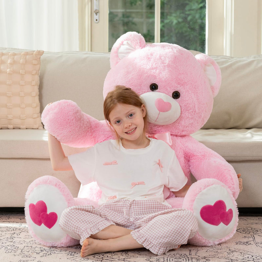 MaoGoLan teddy bear with heart footprints detail, a charming keepsake symbolizing care.