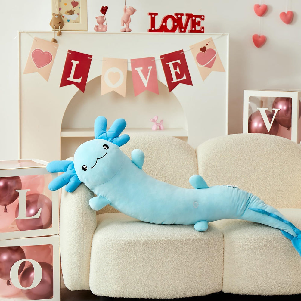 MaoGoLan xl axolotl pillow plush offers soft, skin-friendly comfort for all ages.