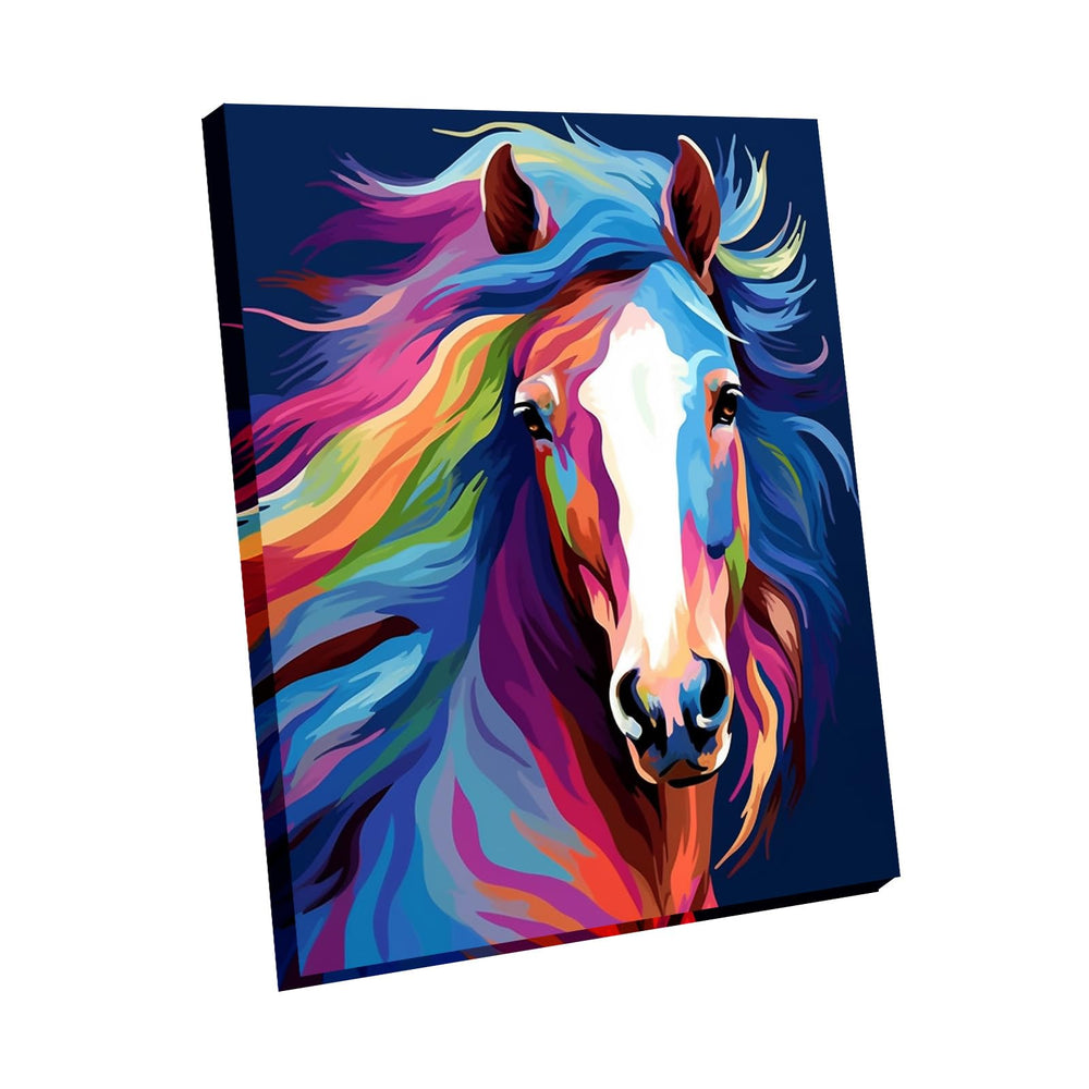 Maomaomi horse-head canvas on wooden frame for relaxing beginner painting sessions