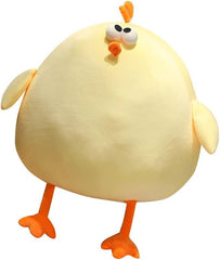 Maomoto funny fat chicken plush pillow viewed head-on for playful bedside decor.