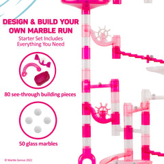 Marble Genius action pieces show moving elements for dynamic tracks.