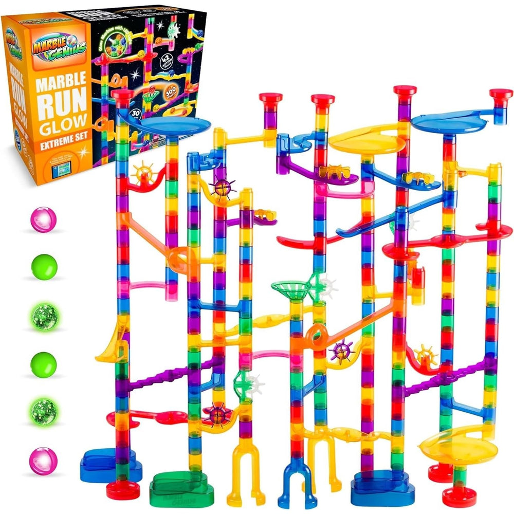 Marble Genius compatibility with accessories enables expanding, bigger track designs.