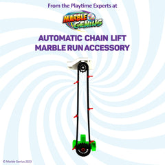 Marble Genius Marble Run Setup shows easy assembly and customization
