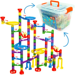 Marble Mania full colour guidebook helps kids plan builds and learn patterns.