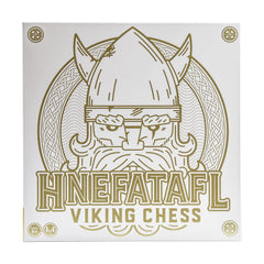Marbles Hnefatafl board showcases a wooden surface ideal for strategic play.