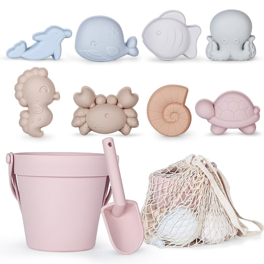 MarcZero bucket and conch in pink for sunny beach play.