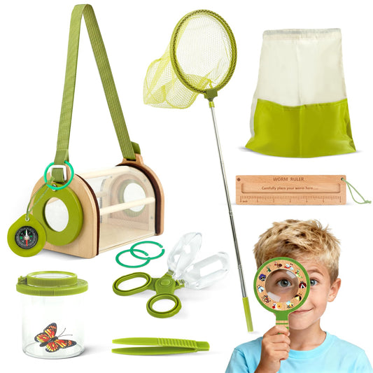 Marlrin Bug Catcher Kit with extended butterfly net for outdoor exploration
