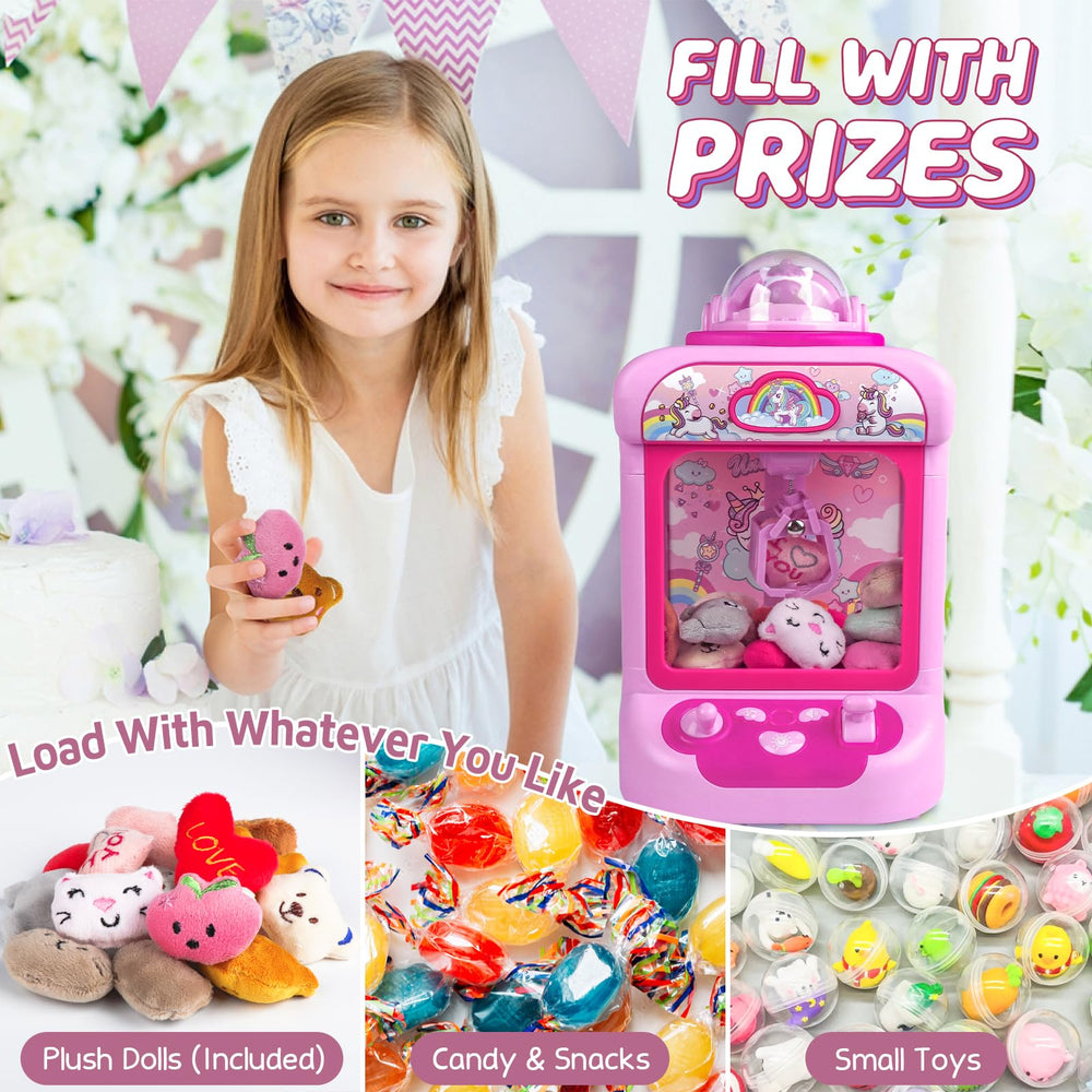 Marlrin Claw Machine carnival music and lights enhance playtime