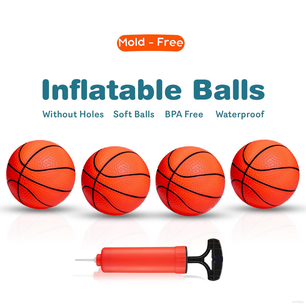 MARPPY four soft balls are easy for tiny hands to grip and toss.