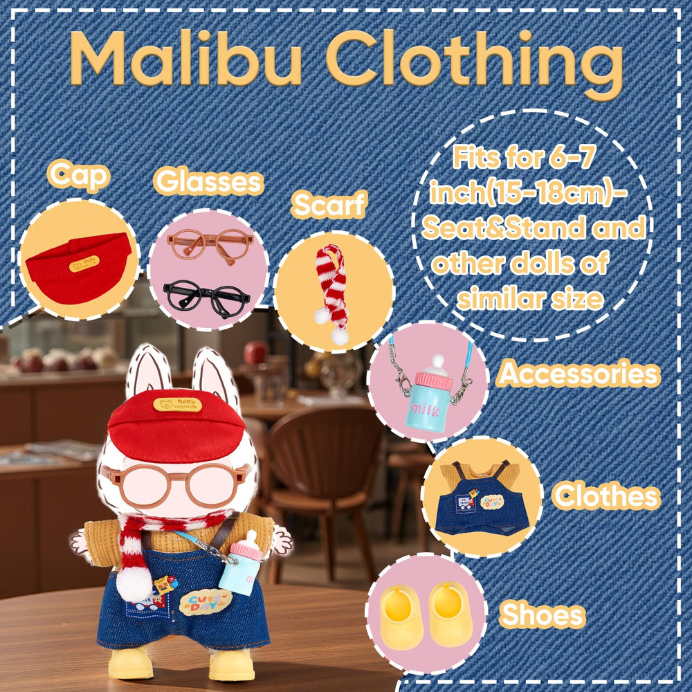 MARRASSA Labubu 17cm doll glasses pair, adds playful detail to outfits.