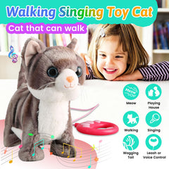 Marsjoy gray cat singing showcases playful audio features during pretend play.