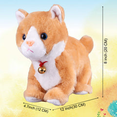 Marsjoy Yellow Robot Cat baby playtime, promotes tactile interaction and attention.