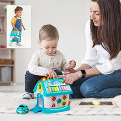 Marstone 8-in-1 house toy shapes and letters patterns support early literacy basics.