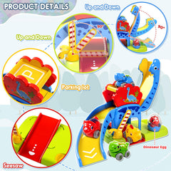 Marstone four dinosaur cars engage toddlers in active exploration