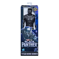 Marvel Black Panther Titan Hero 12-inch in battle stance for action play.