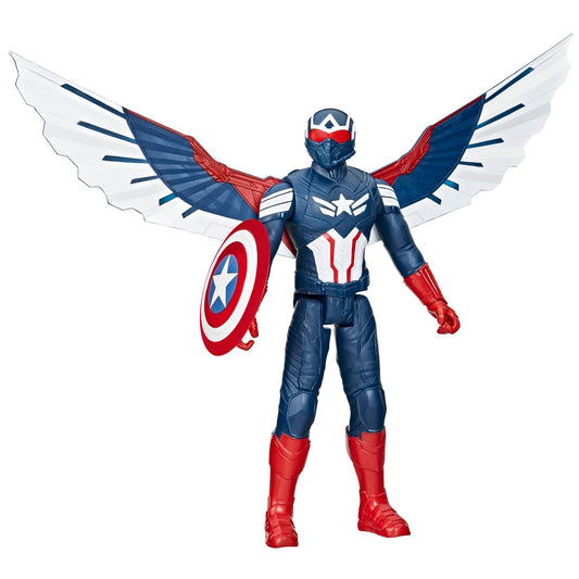 Marvel Captain America deluxe figure in dynamic pose for imaginative hero play