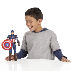 Marvel Captain America Titan Hero Tech figure, articulation pose for action recreations