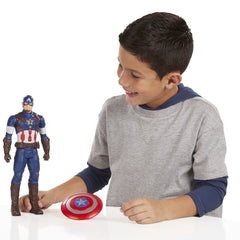 Marvel Captain America Titan Hero Tech figure, battery compartment and demo included