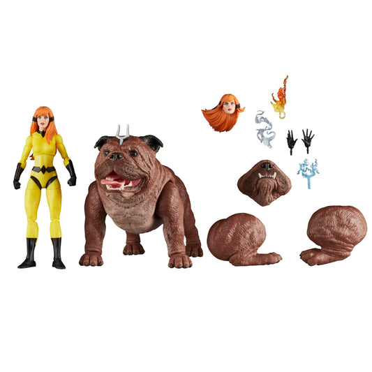 Marvel Crystal and Lockjaw front view action figures for striking display.